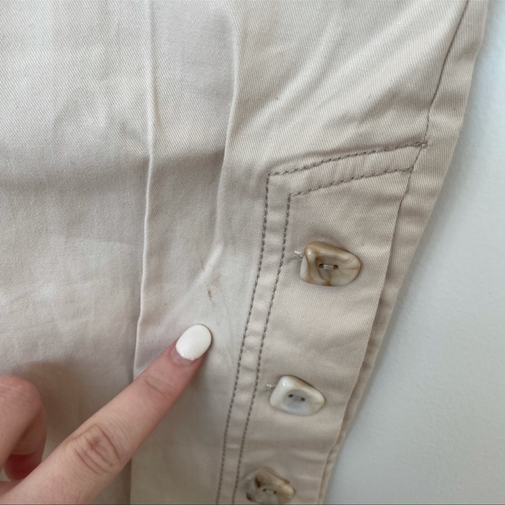 Aje Prima Buttoned Cotton Trouser Pants Neutral - Picture 11 of 11